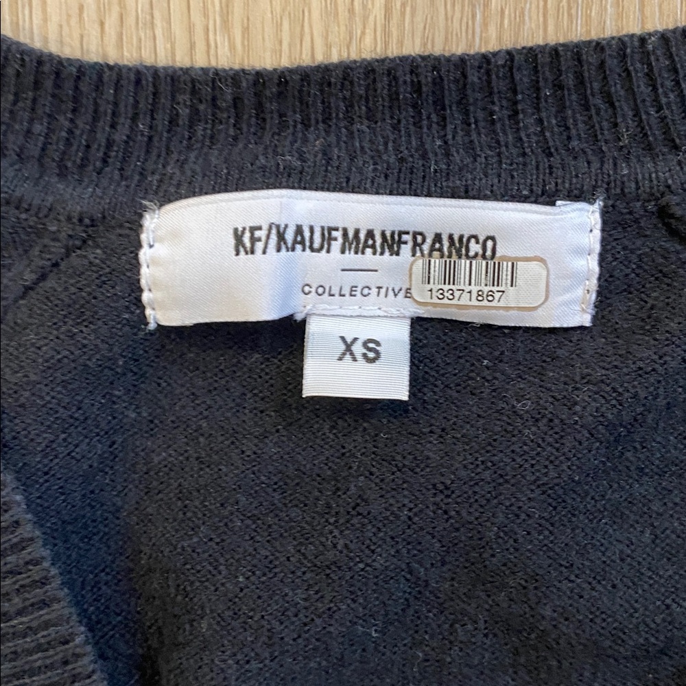 Kaufmanfranco Layered V-Neck Long Sleeve Top Black XS Minimalist Chic - Picture 5 of 14
